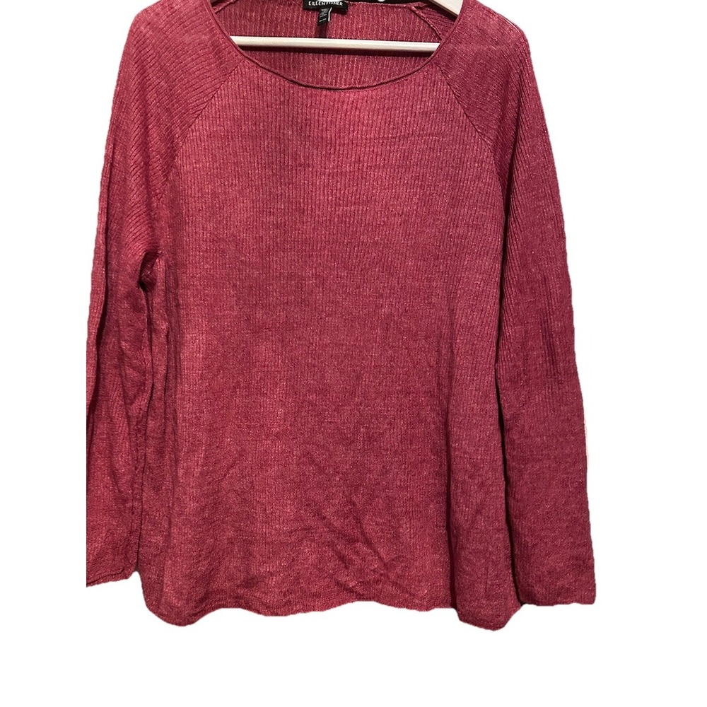 Eileen Fisher Organic Linen Box-Top Sweater Sz XL Luxury Knit